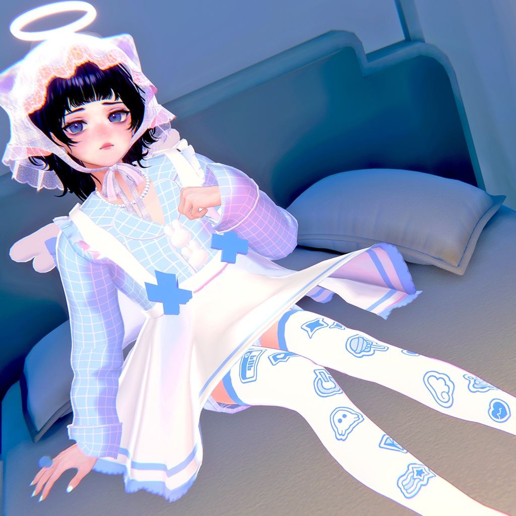 【8アバター対応】ニーソックス&サイハイソックス【色変え簡単】