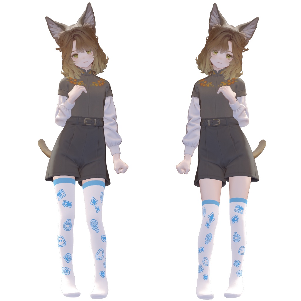 【8アバター対応】ニーソックス&サイハイソックス【色変え簡単】