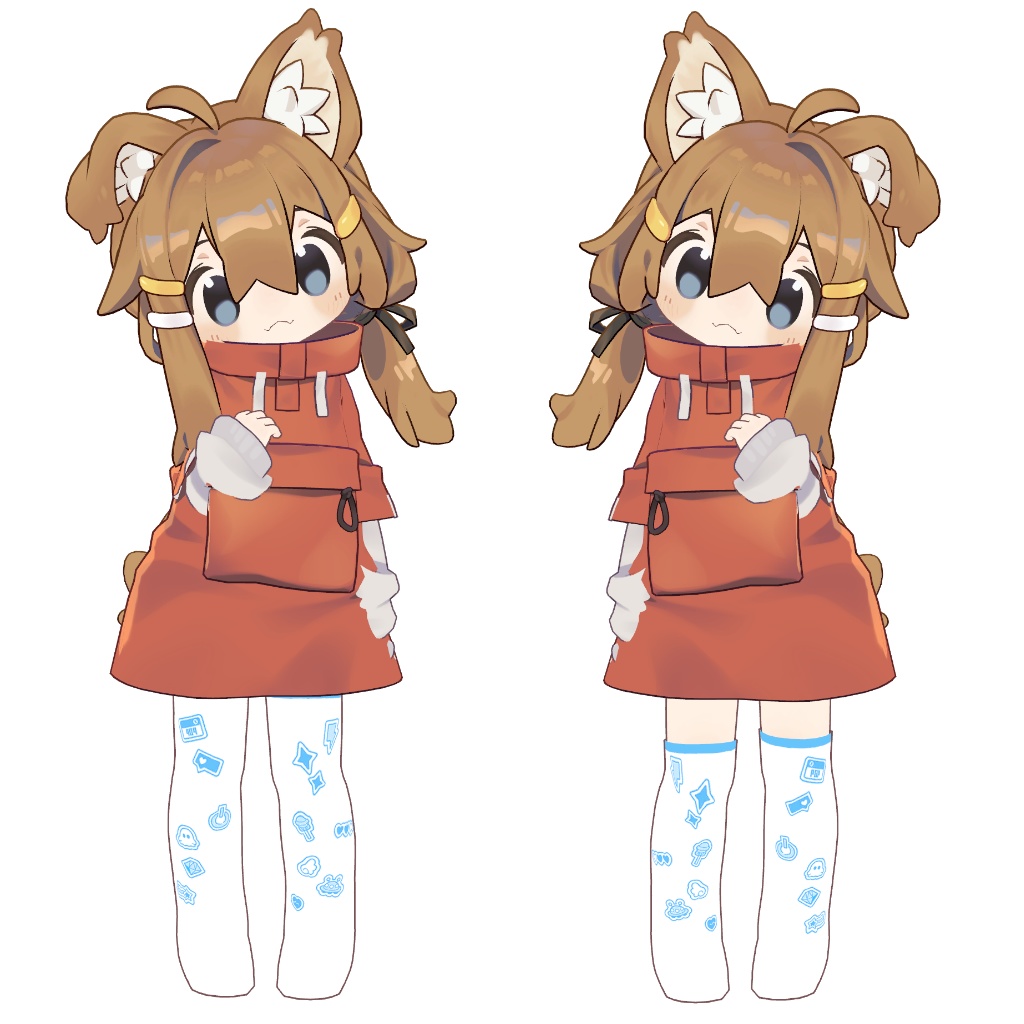 【8アバター対応】ニーソックス&サイハイソックス【色変え簡単】