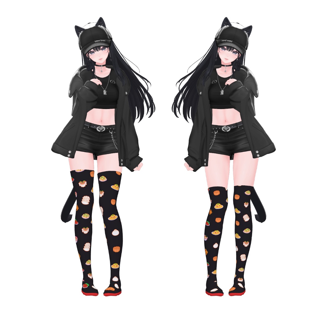 【複数アバター対応】ニーソックス&サイハイソックス【色変え簡単】