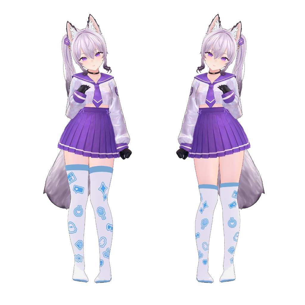 【複数アバター対応】ニーソックス&サイハイソックス【色変え簡単】