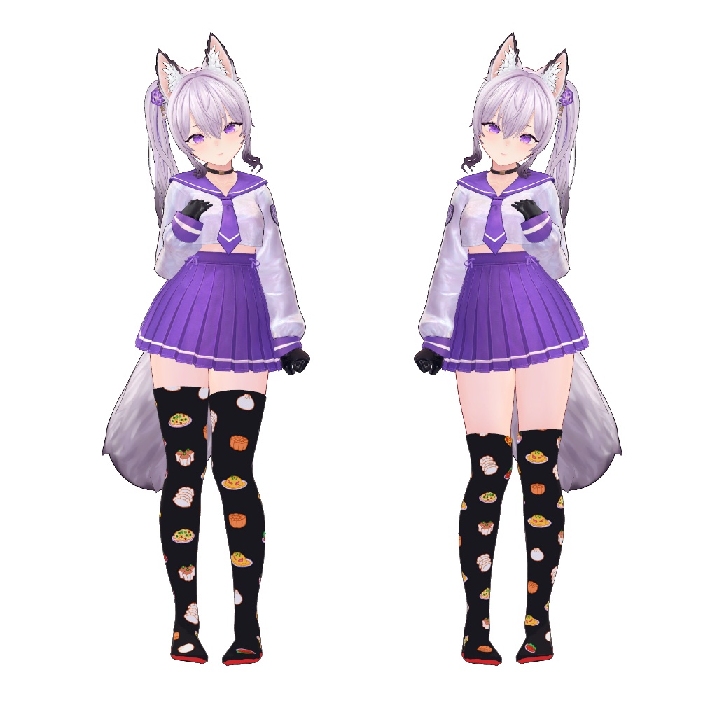 【複数アバター対応】ニーソックス&サイハイソックス【色変え簡単】