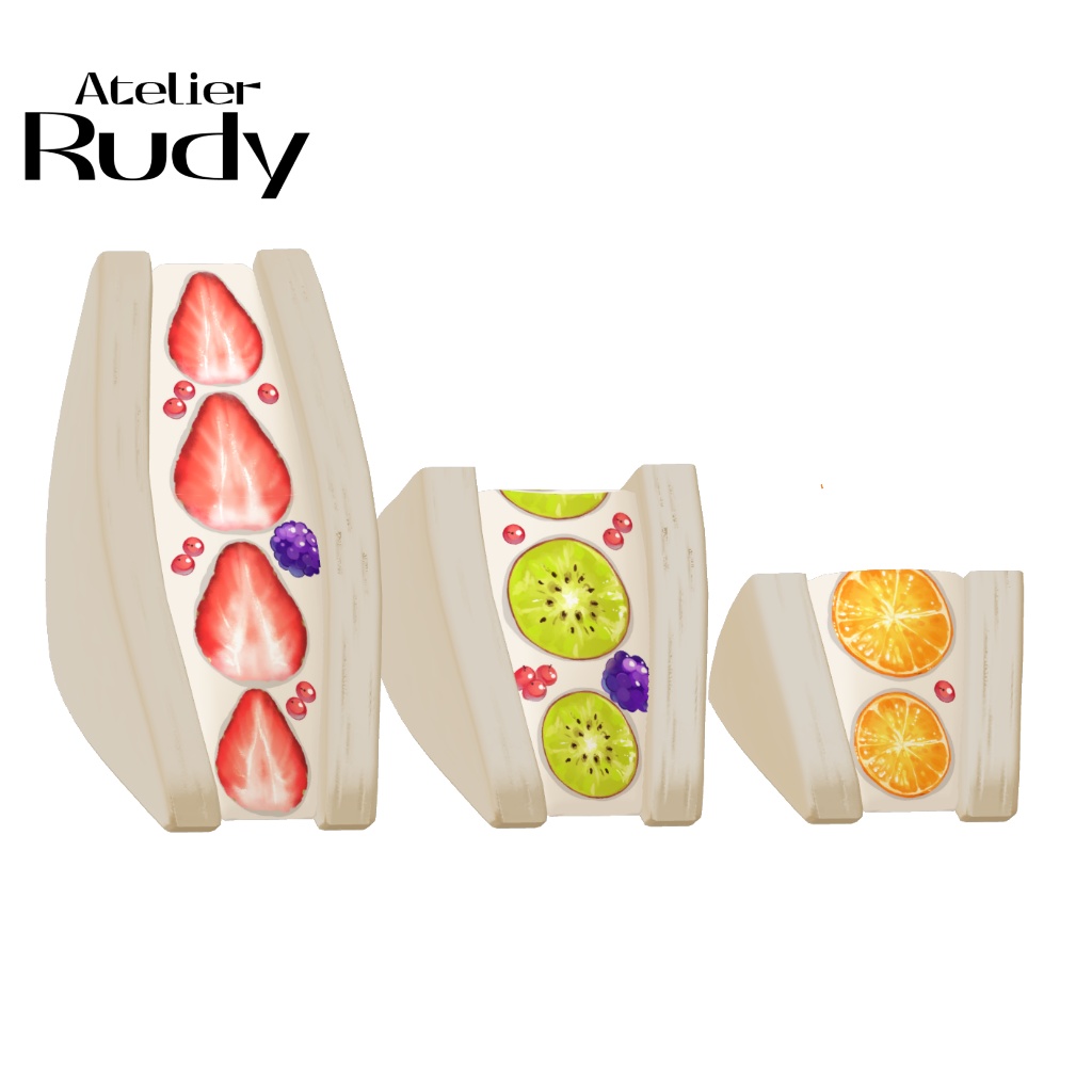 【ギミック付き】ぱくっと食べれる!フルーツサンド🍓