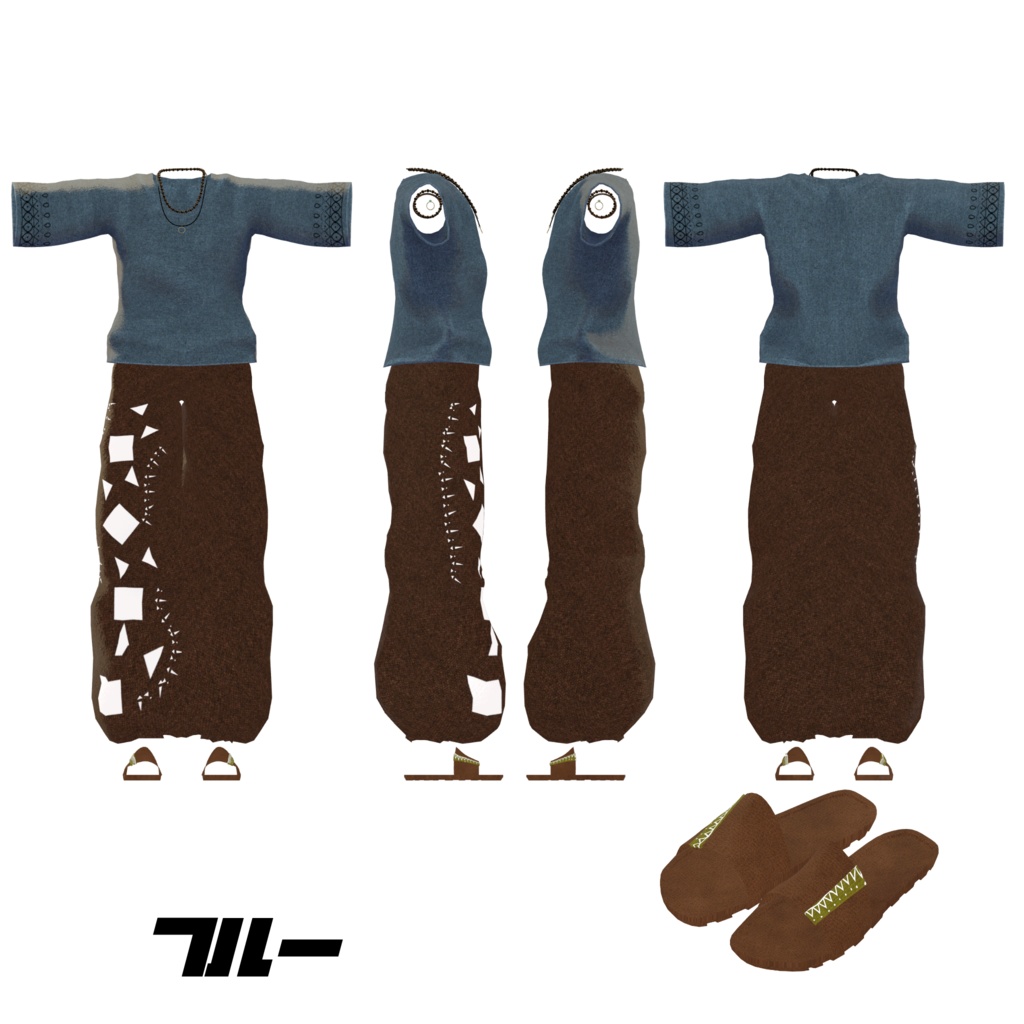 アジアンカジュアルコーデ【複数アバター対応】