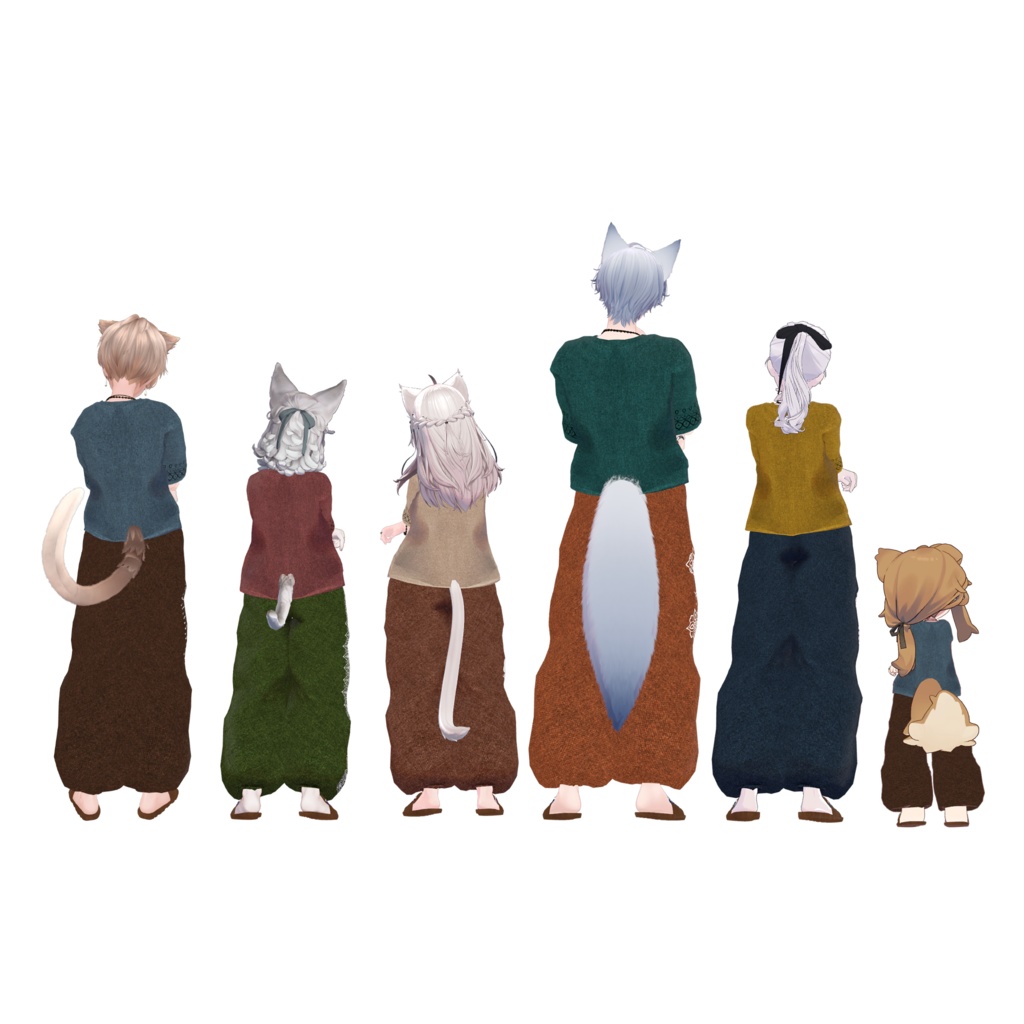 アジアンカジュアルコーデ【複数アバター対応】