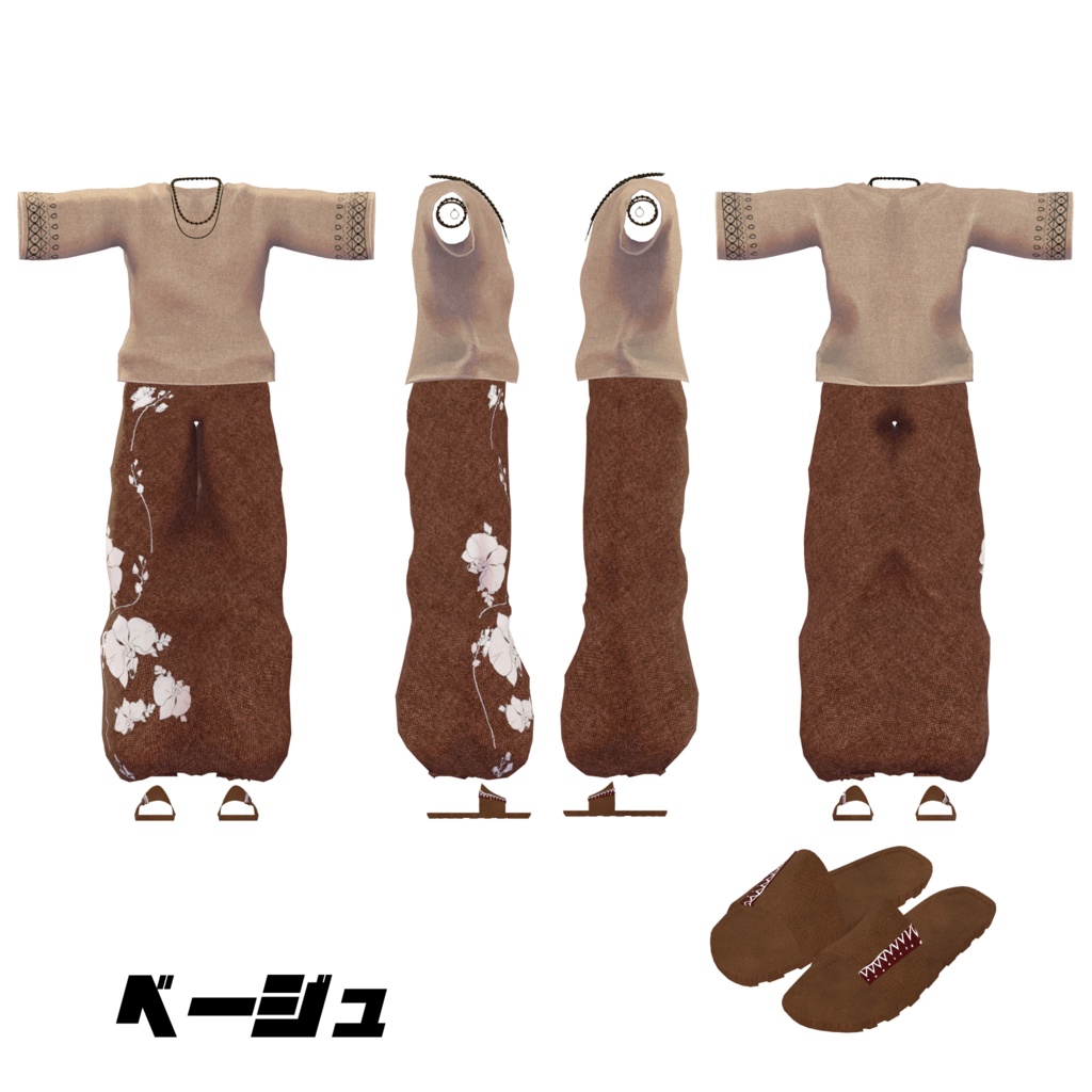 アジアンカジュアルコーデ【複数アバター対応】