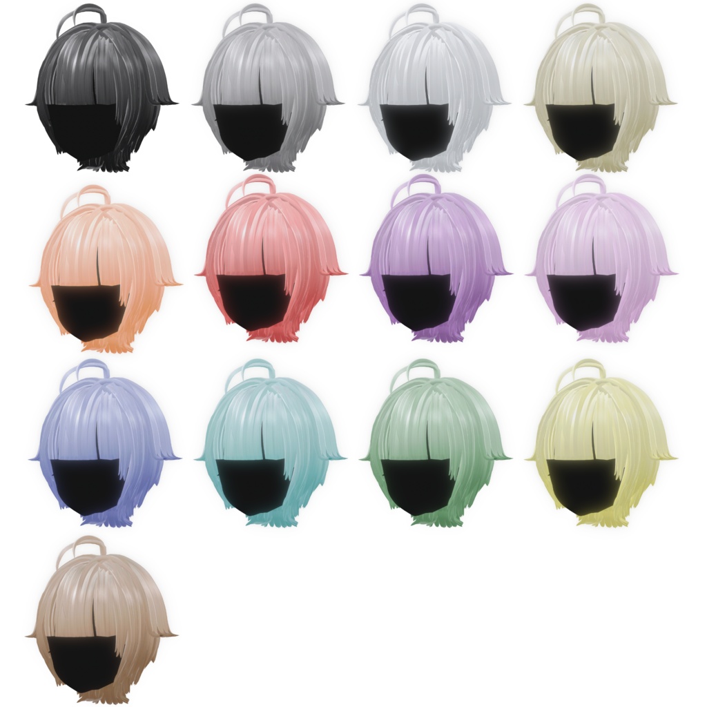 【7/21まで半額📢】Cotton Bob Hair【12アバター対応】