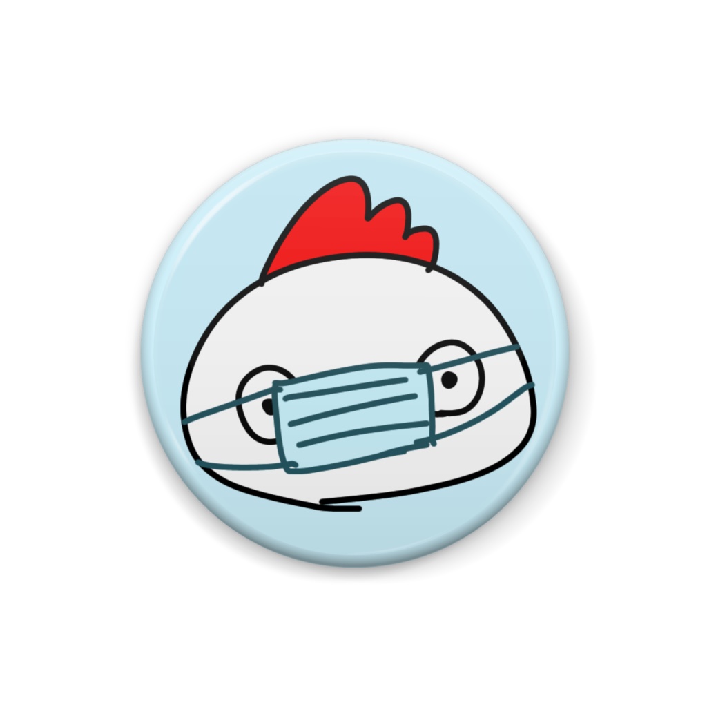 くちびる缶バッジ(マスク)