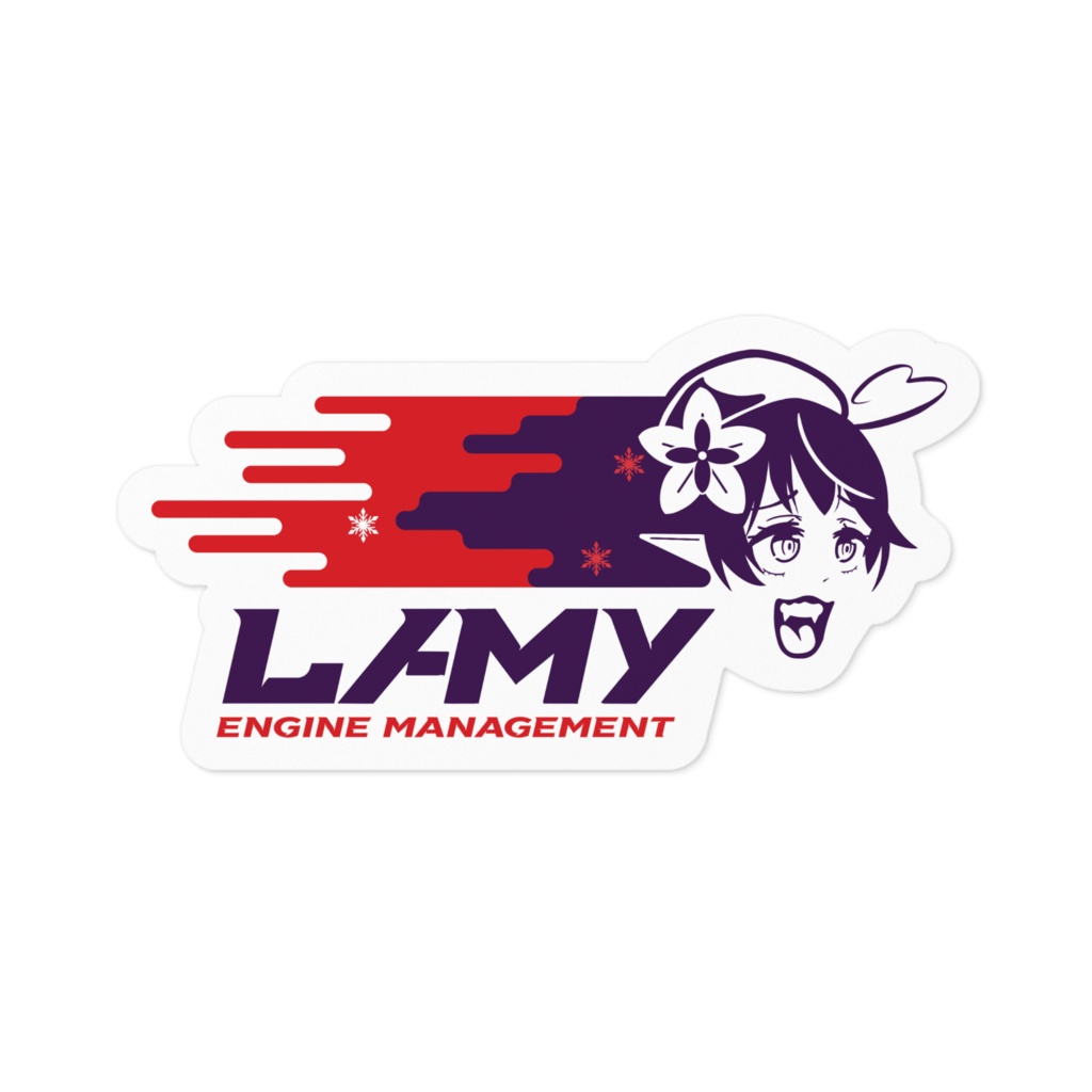 【非公式】LAMY engine management ステッカー【雪花ラミィ】
