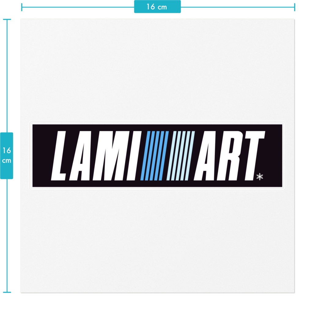 【非公式】LAMIART ステッカー(四角)【雪花ラミィ】