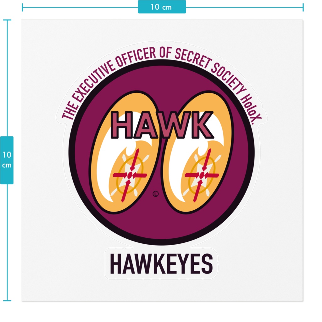 【非公式】HAWKEYES ステッカー(クリア)【鷹嶺ルイ】