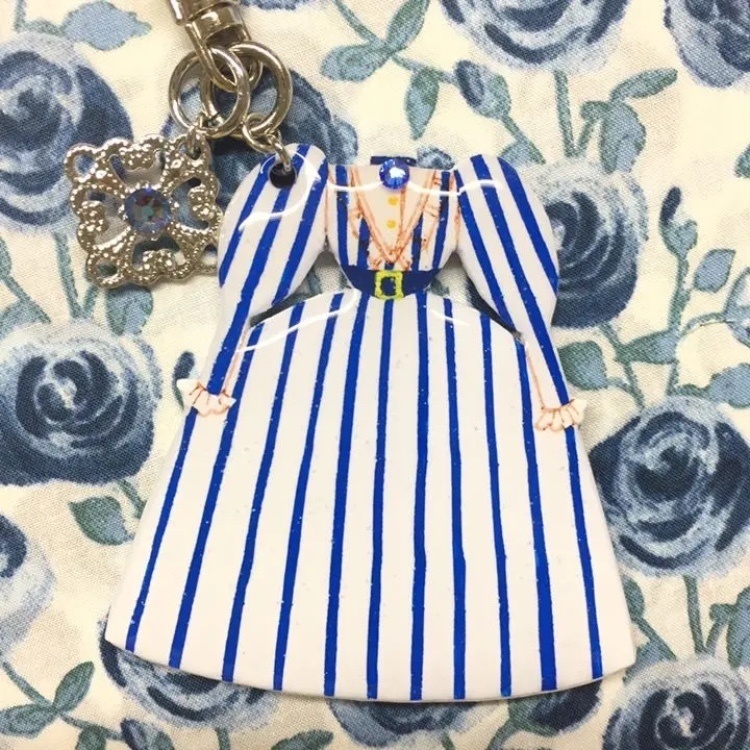 バッスルドレスのチャーム(青)