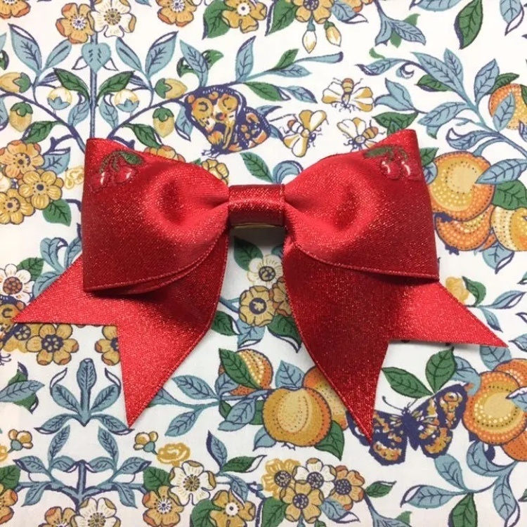 さくらんぼリボンバレッタ