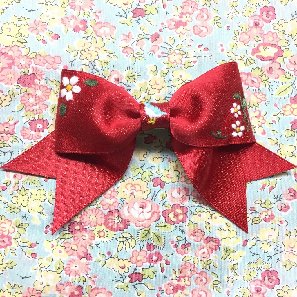 青い鳥リボンバレッタ