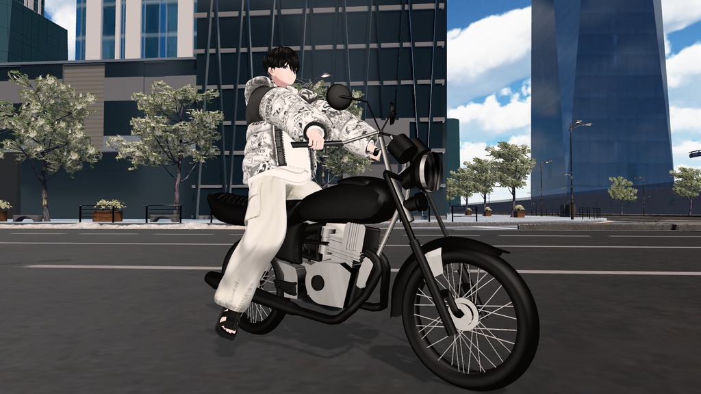 【VRChat+Cluster想定】CB250T バイク (Ver.2)