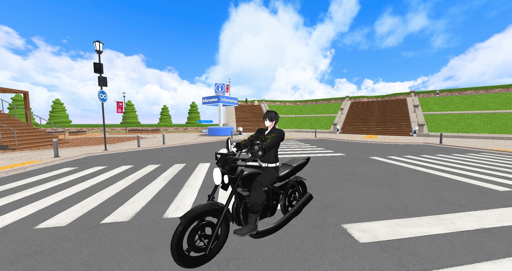 【VRChat+Cluster想定】ZEPHYR400 バイク