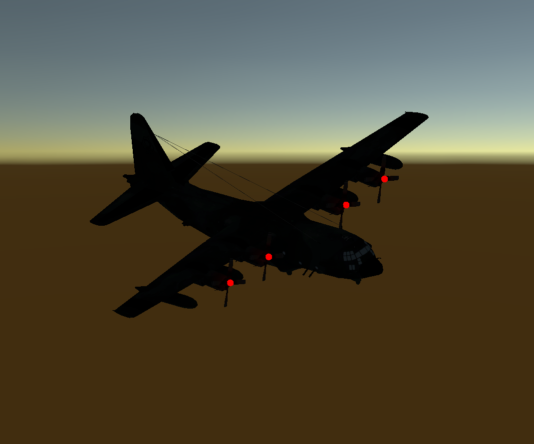 【VRChat想定】AC-130空襲アバターギミック (Ver.Beta)