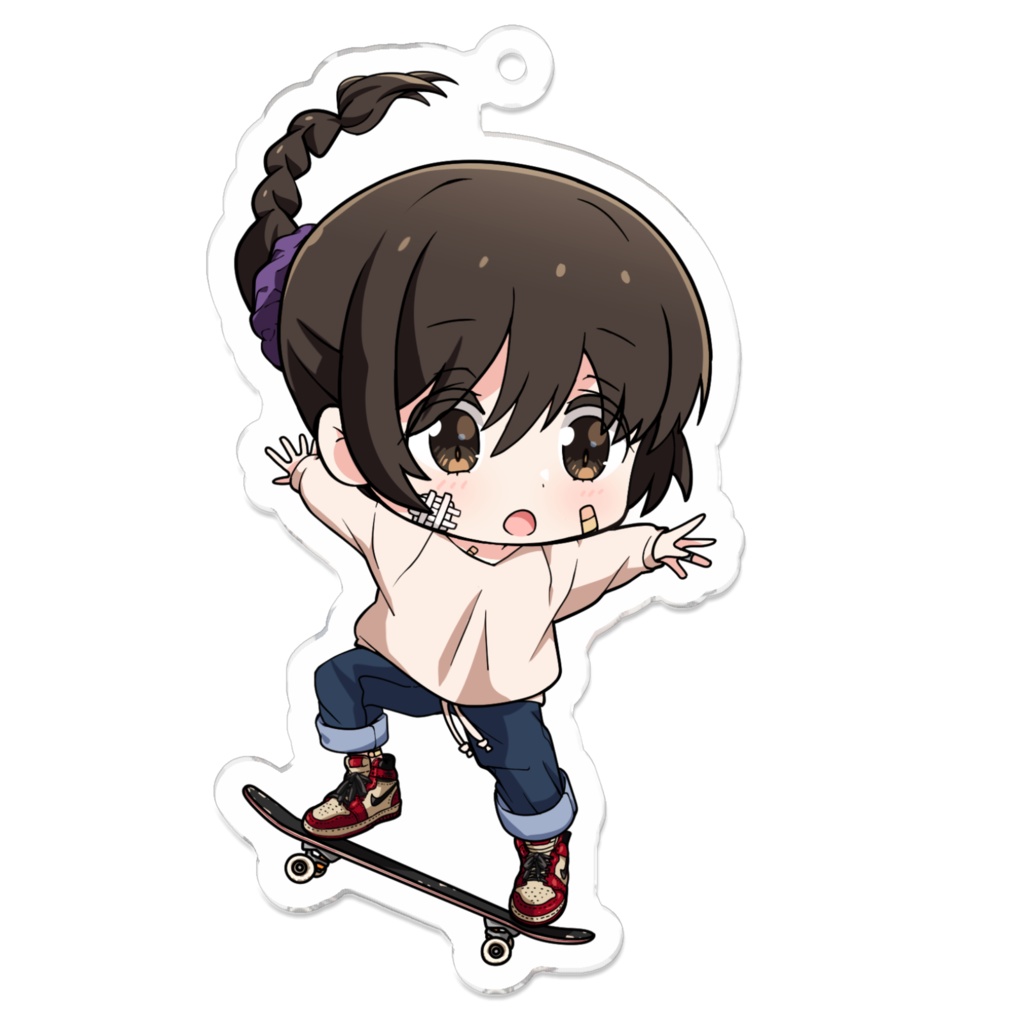 スケボ奥さんアクキー(テール上げ)