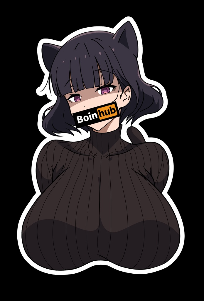 Boinhubステッカー　「なーんむぐぐ」