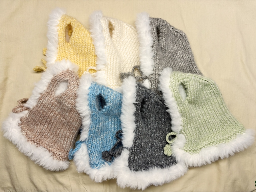 フード付きふわふわポンチョ