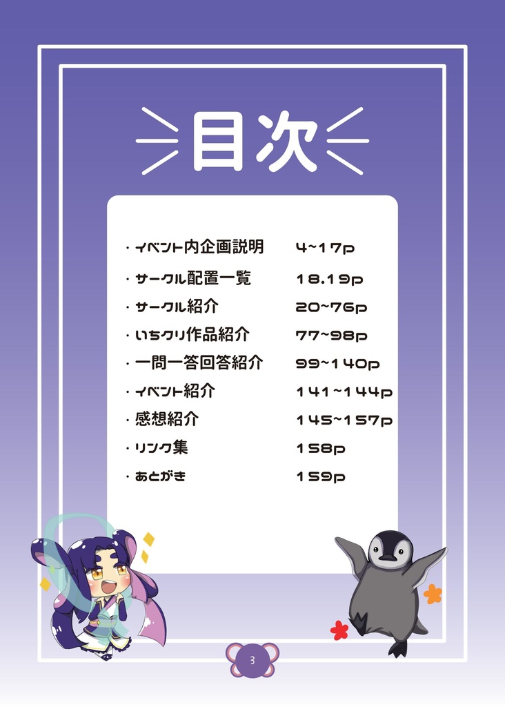 一次創作の民集まれ!第3回!事後パンフレット