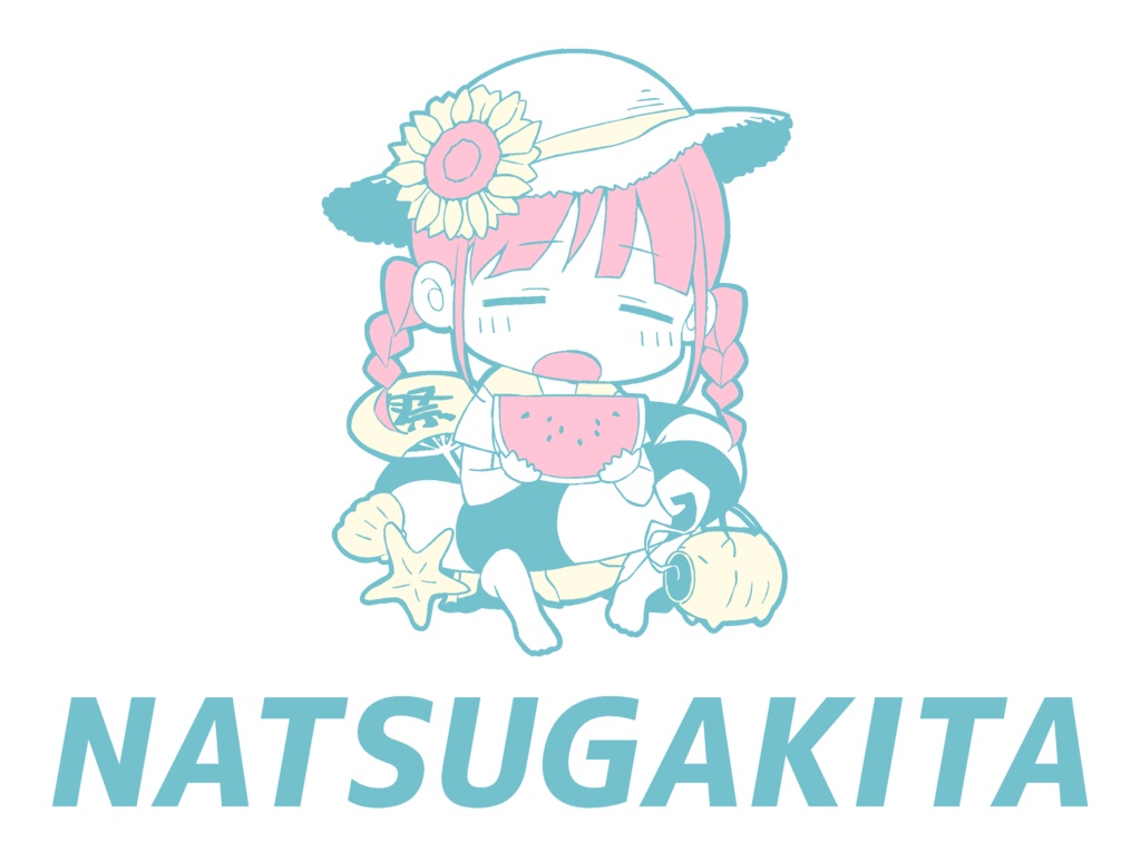 夏の女の子Tシャツ(パステル)