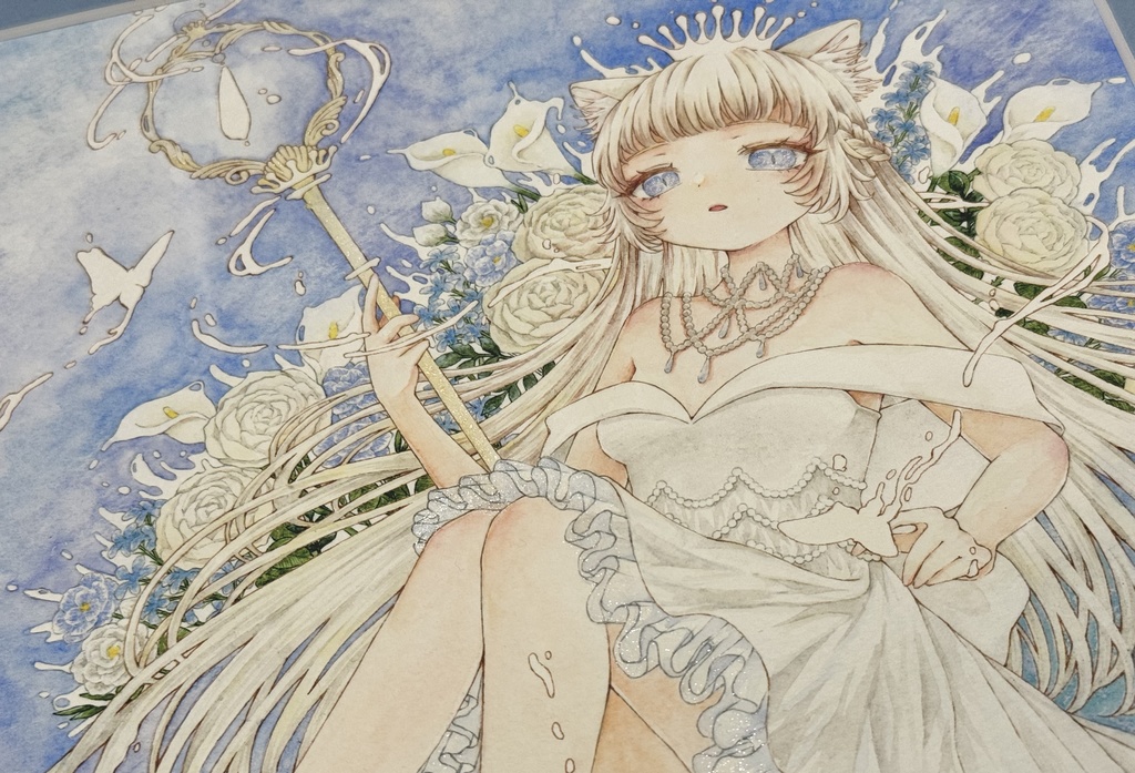 額装原画『 ミルクに解ける 』