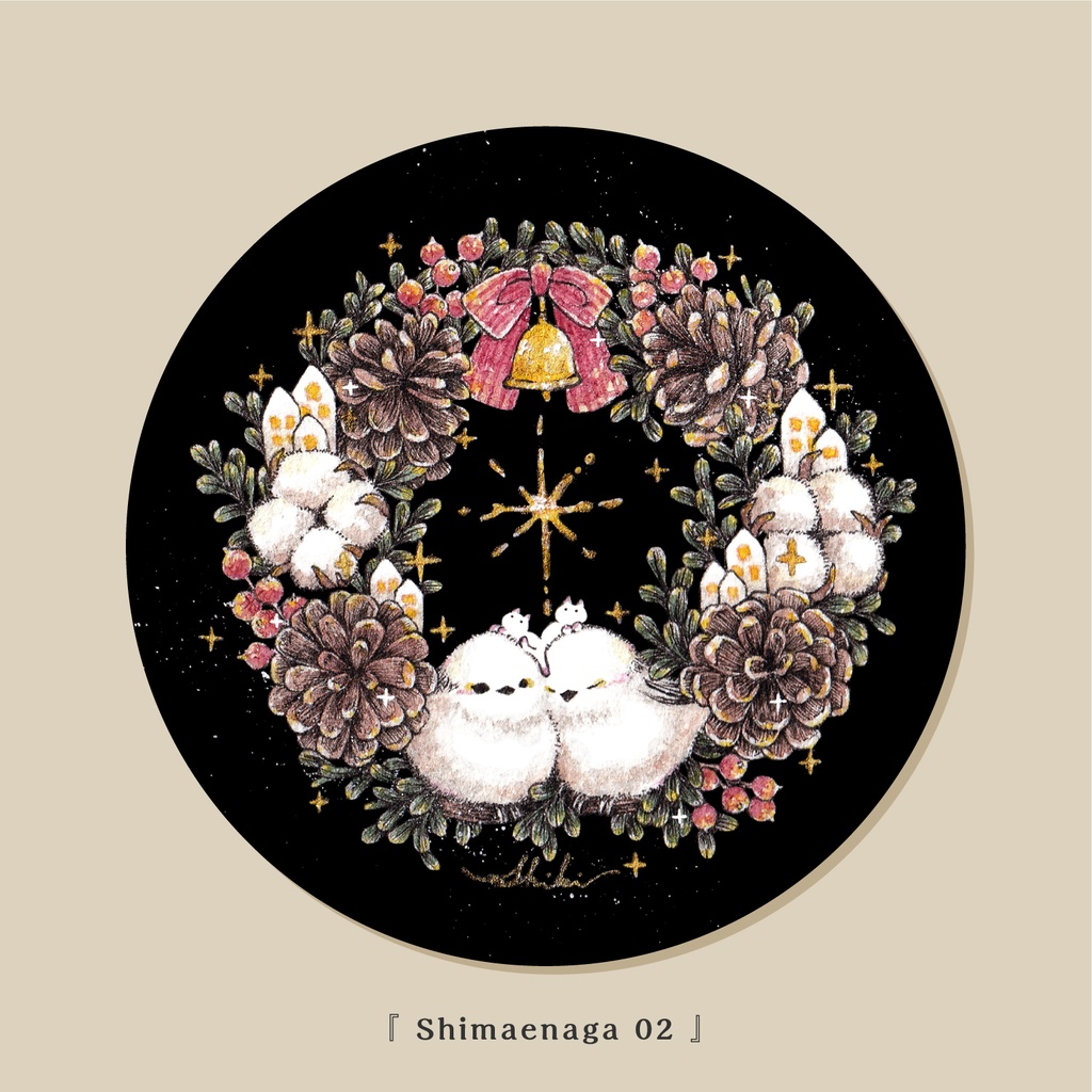  額装ミニ原画『 Shimaenaga 02 』