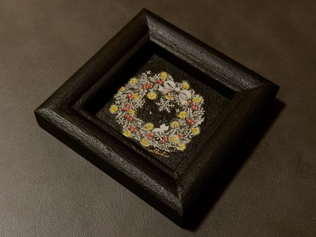 ミニ原画『 Christmas wreath 』