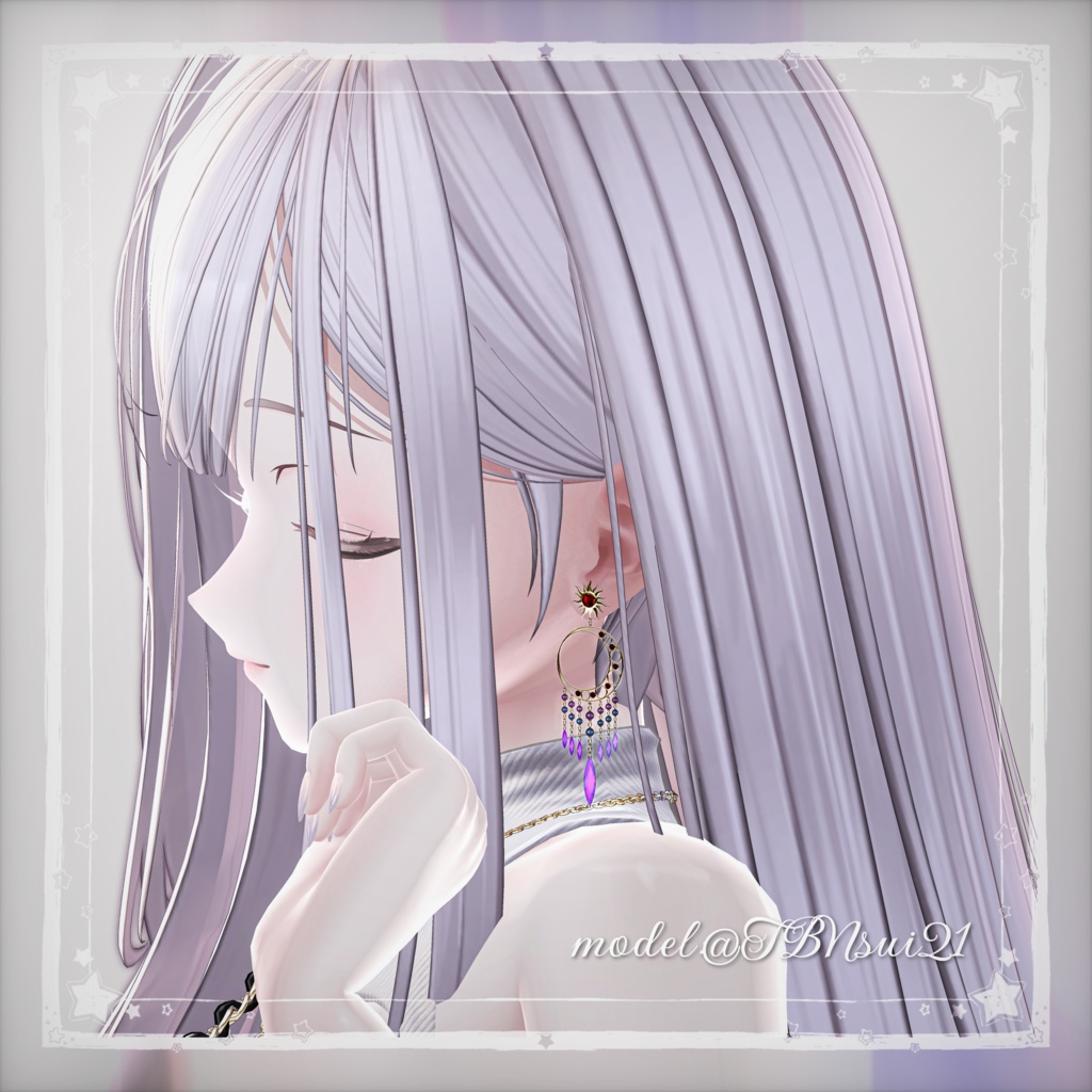 Crescent -Ethnic pierce-【MA設定済】【VRChat想定】