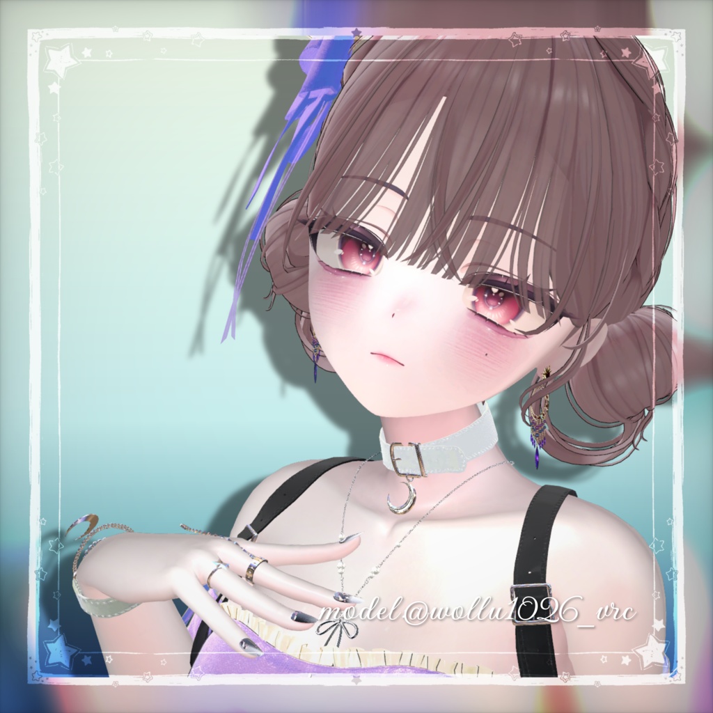 Crescent -Ethnic pierce-【MA設定済】【VRChat想定】