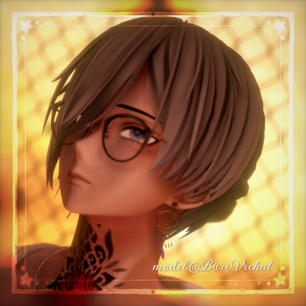 Crescent -Ethnic pierce-【MA設定済】【VRChat想定】