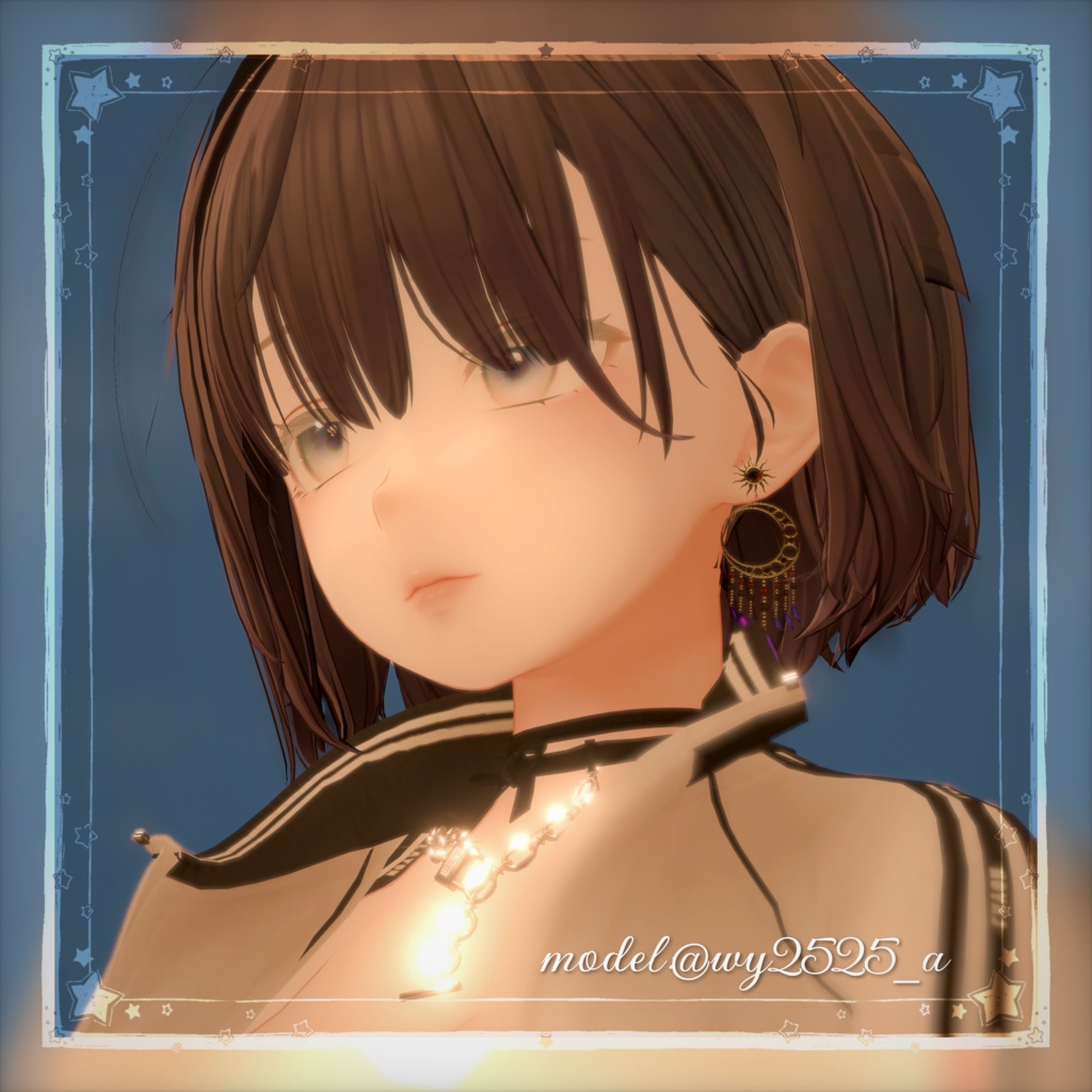 Crescent -Ethnic pierce-【MA設定済】【VRChat想定】