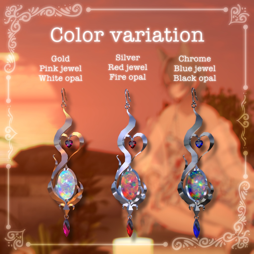 【VRChat想定】Meltia Ethnic Pierce