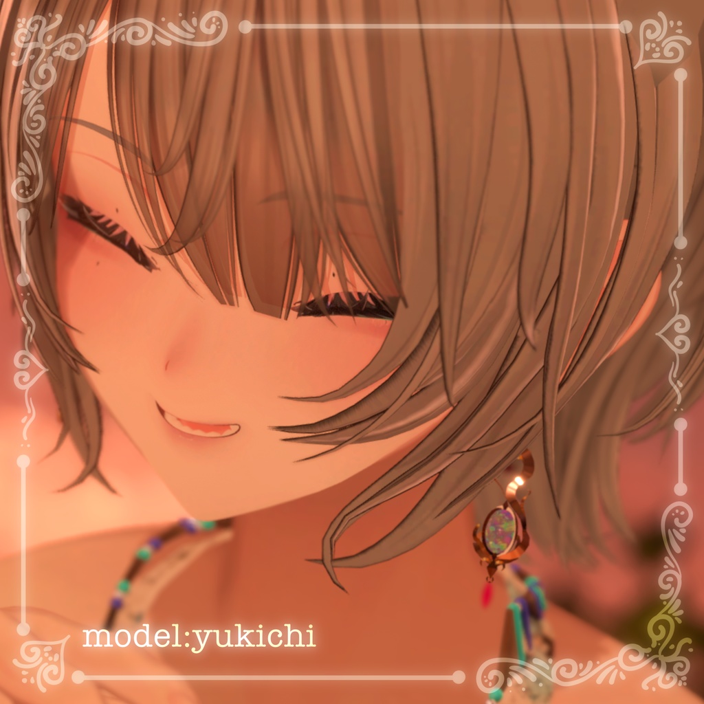 【VRChat想定】Meltia Ethnic Pierce