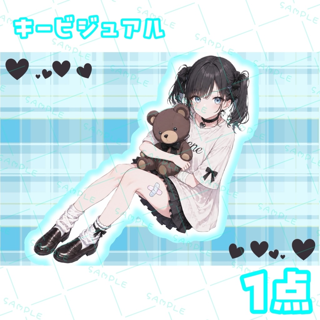 🌸開設記念価格【IRIAM 立ち絵素材】🌸包帯と絆創膏のサブカル地雷系女子【No.01】
