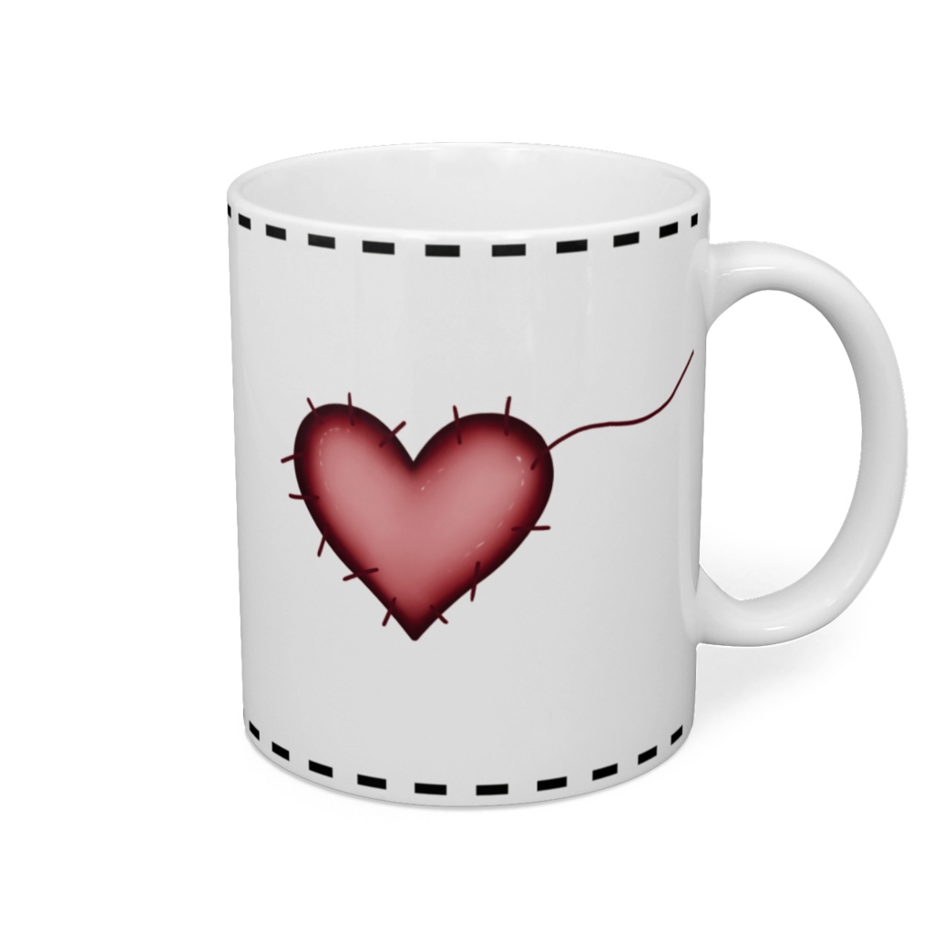 縫い付けハート