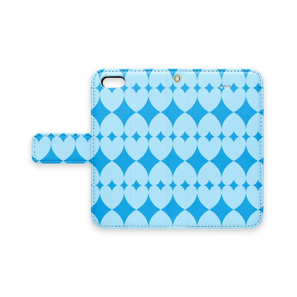 【スマホケース】ハートダイヤ【アクア】iPhone 5 / SE