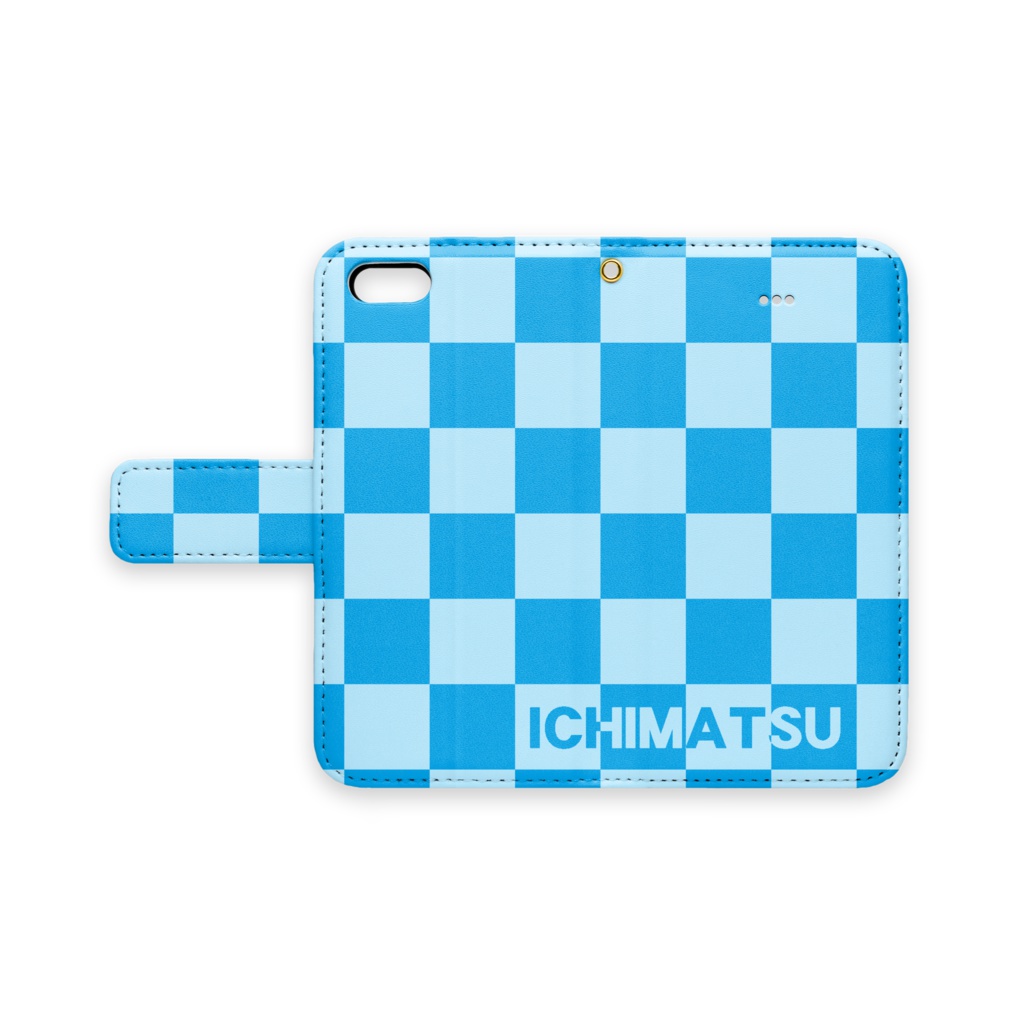 【スマホケース】市松【アクア】　iPhone 5 / SE