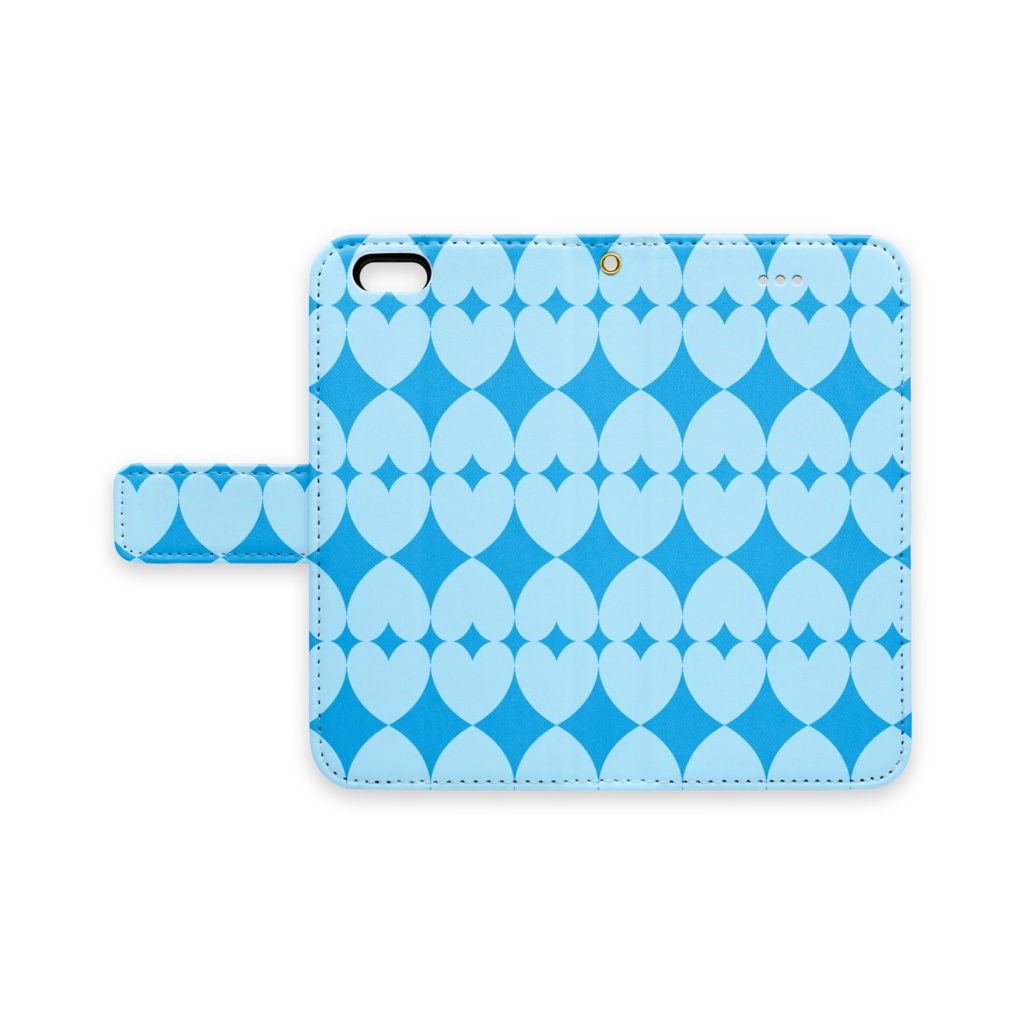 【スマホケース】ハートダイヤ【アクア】iPhone 6 / 6s