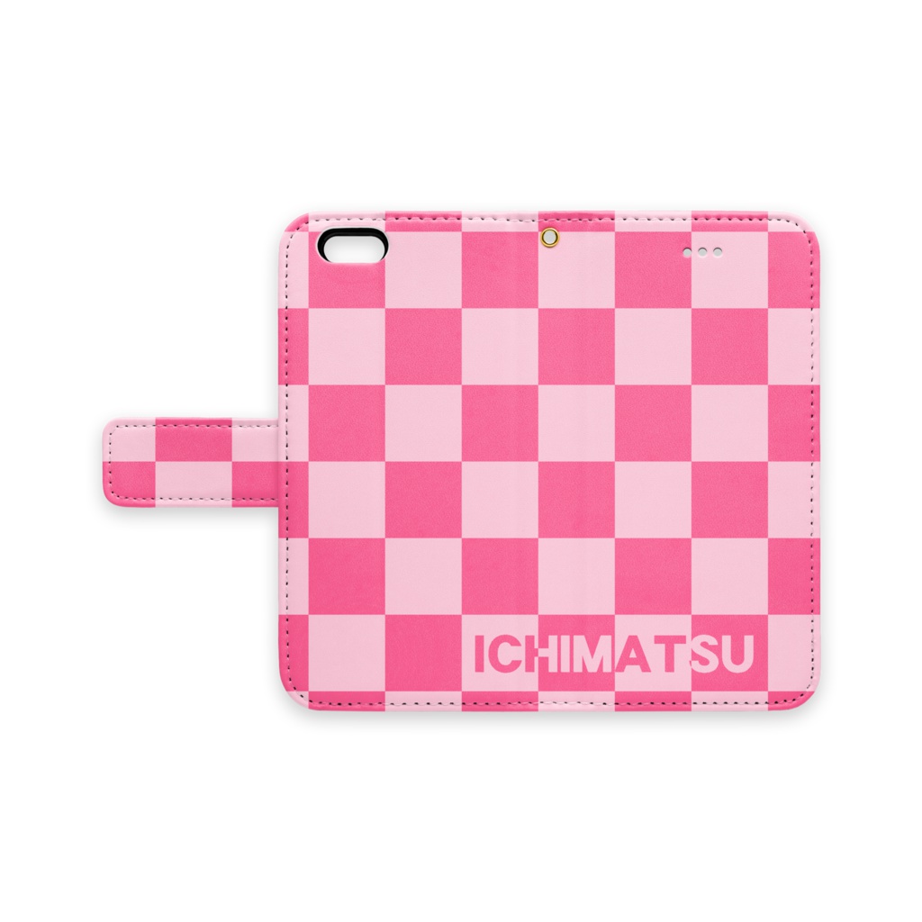 【スマホケース手帳】市松【ラブリーピンク】 iPhone 6 / 6s