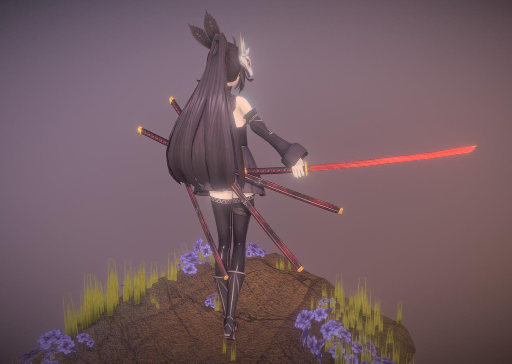 Itsune Elaine - Humanoid Rigged - FBX + UnityPackage