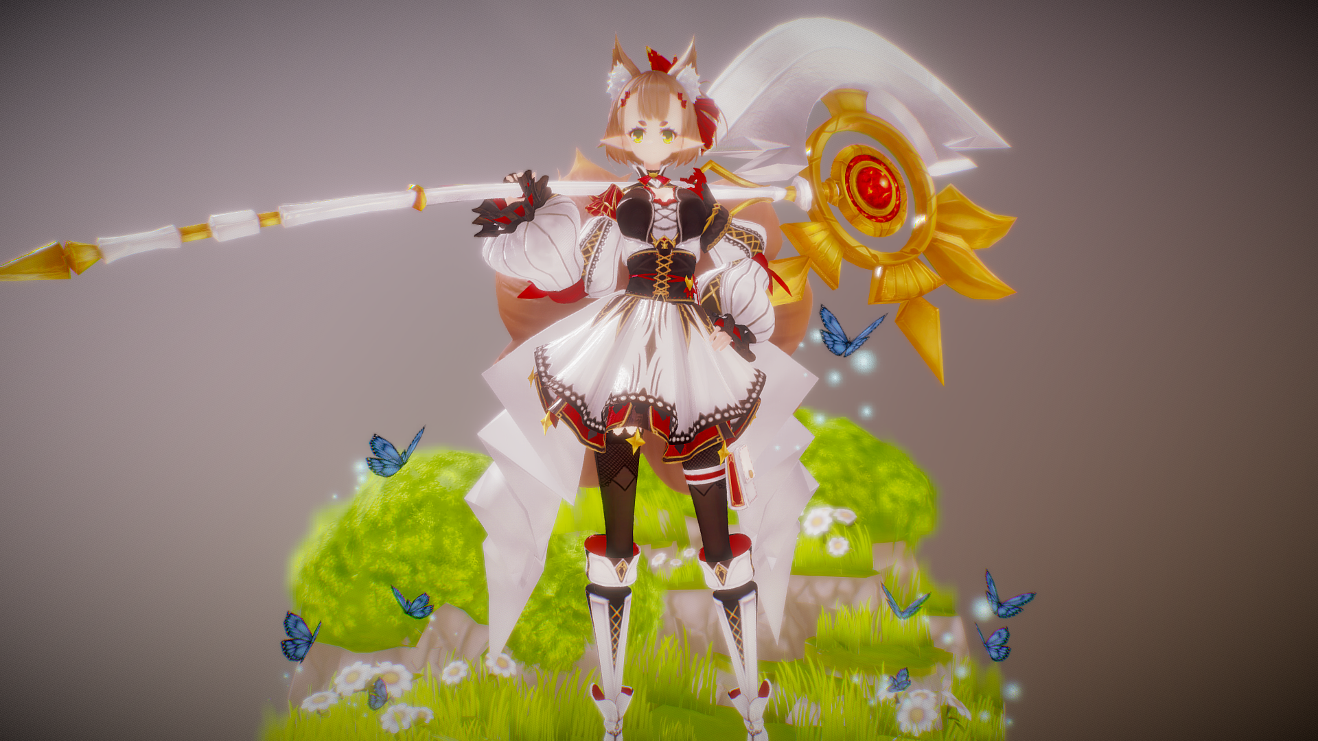 Original Character - Hoshi [Nine Tails Fox] - Humanoid Rig + UnityPackage + VRM File