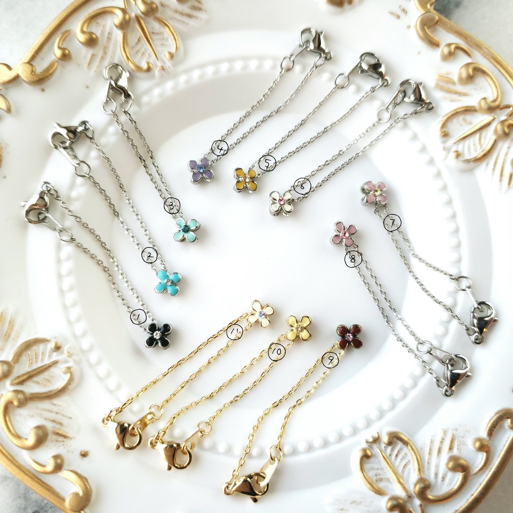 ちいさなお花の一粒ネックレス(ぬい用)