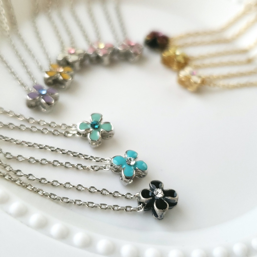 ちいさなお花の一粒ネックレス(ぬい用)