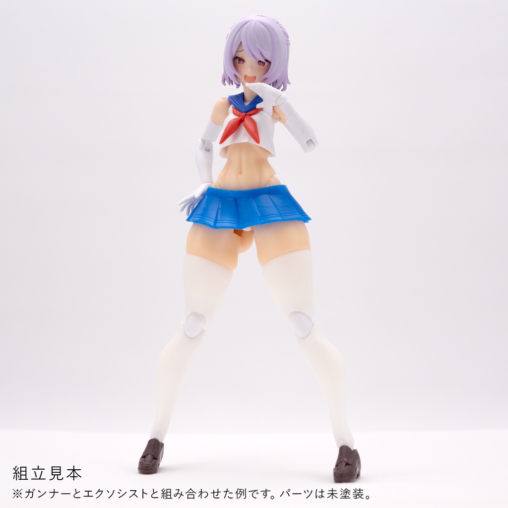 健康的なBlock2-Mのむっちりおなかとあんよニーソ