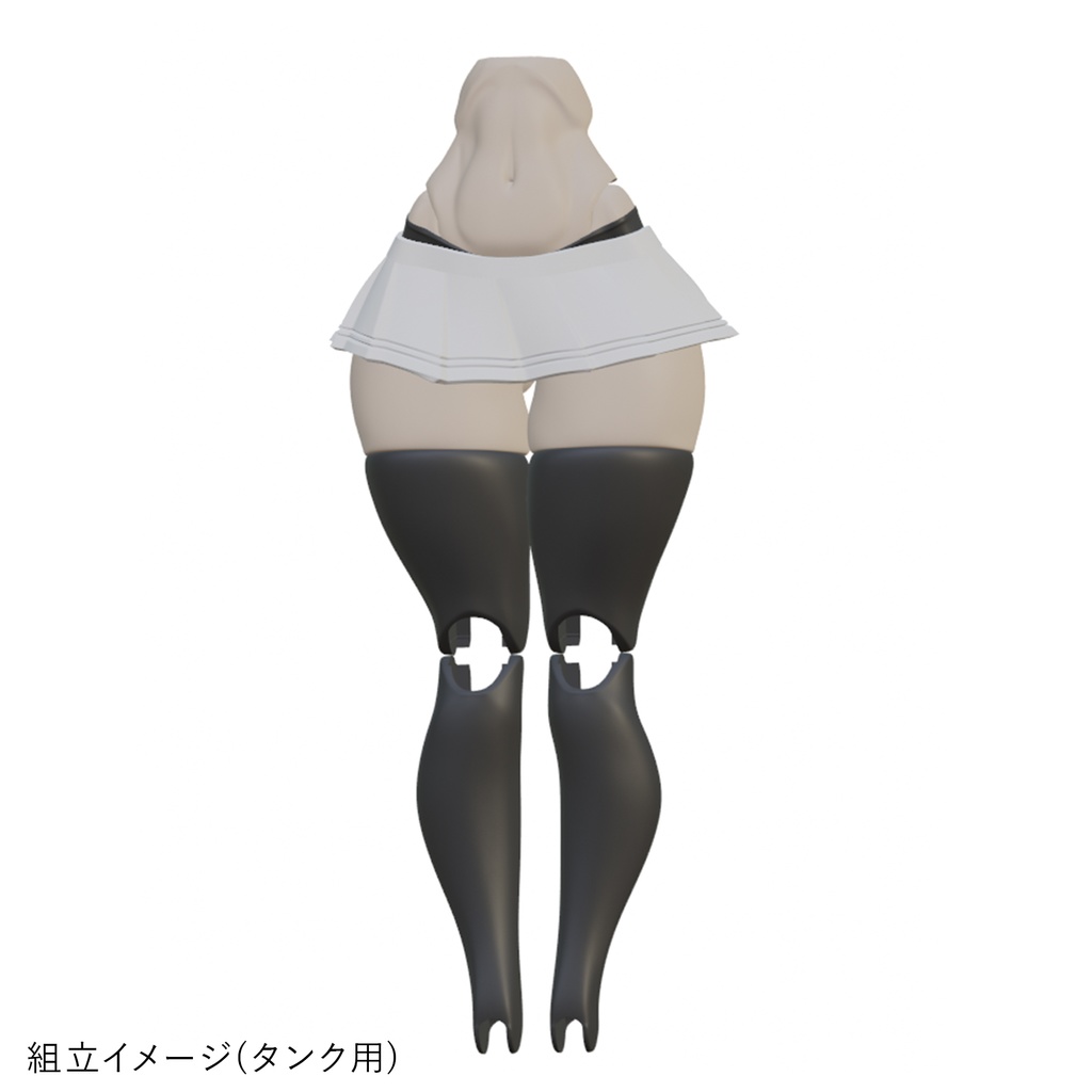 健康的なBlock2-Mのむっちりおなかとあんよニーソ