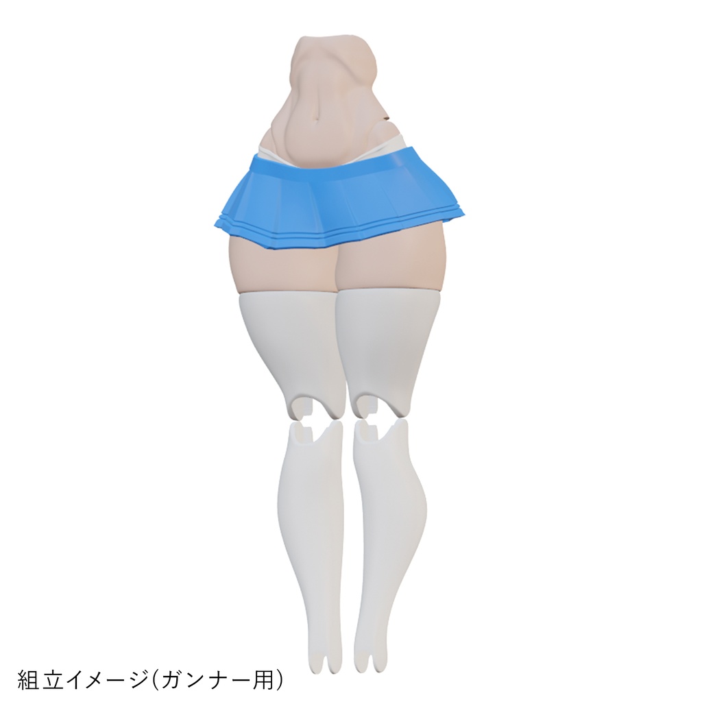 健康的なBlock2-Mのむっちりおなかとあんよニーソ