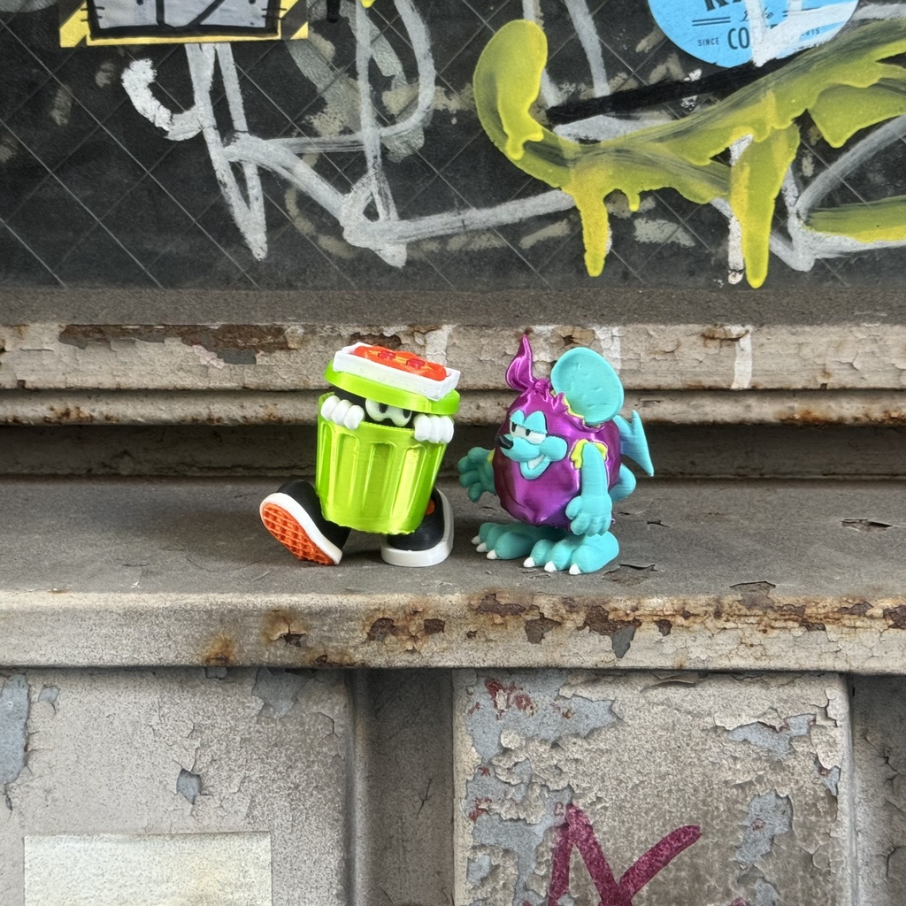 【55mmセット】JJJ フリスビー&ゴミッキー　フィギュア