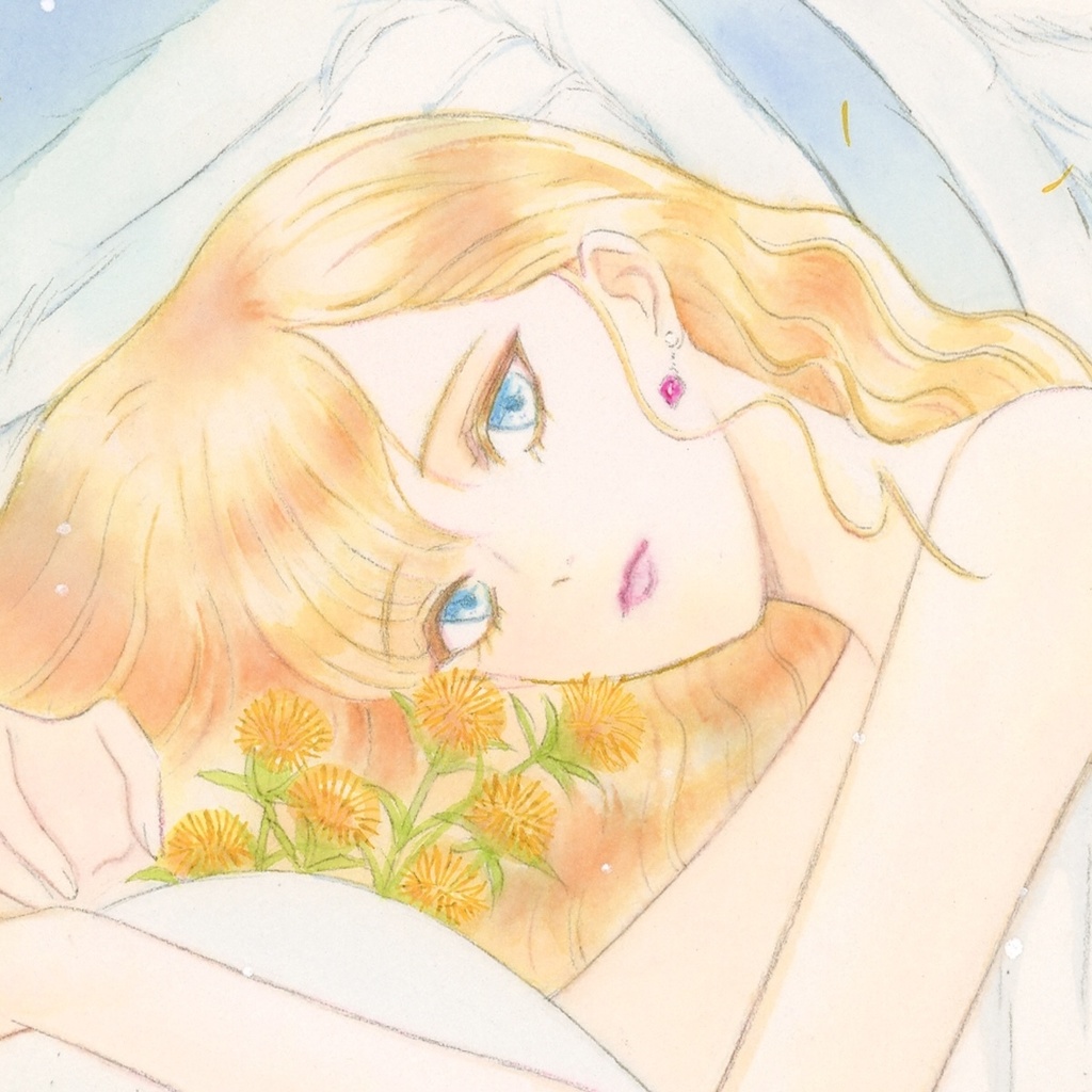 手描きイラスト 天使の女の子 原画